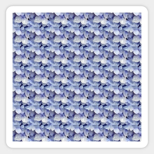 Dew on blue hydrangeas Sticker by bettyretro